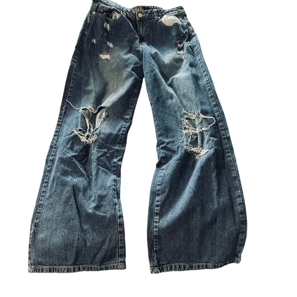 Indigo Rein women's size 11 distressed baggy jeans - Picture 1 of 6